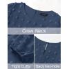 imageZESICA Womens Spring Long Sleeve Maxi Dresses Casual Crew Neck Swiss Dot Tiered Flowy A Line Wedding Guest DressNavy