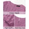 imageZESICA Womens Spring Long Sleeve Maxi Dresses Casual Crew Neck Swiss Dot Tiered Flowy A Line Wedding Guest DressPurple