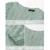 imageZESICA Womens Spring Long Sleeve Maxi Dresses Casual Crew Neck Swiss Dot Tiered Flowy A Line Wedding Guest DressTurquoise