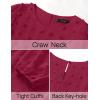 imageZESICA Womens Spring Long Sleeve Maxi Dresses Casual Crew Neck Swiss Dot Tiered Flowy A Line Wedding Guest DressWine Red