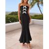 imageZESICA Womens Summer Elegant Off Shoulder Maxi Dress 2025 Sleeveless Mermaid Bodycon Wedding Party Long DressesBlack