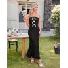imageZESICA Womens Summer Elegant Off Shoulder Maxi Dress 2025 Sleeveless Mermaid Bodycon Wedding Party Long DressesBlack