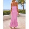 imageZESICA Womens Summer Elegant Off Shoulder Maxi Dress 2025 Sleeveless Mermaid Bodycon Wedding Party Long DressesPink