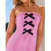 imageZESICA Womens Summer Elegant Off Shoulder Maxi Dress 2025 Sleeveless Mermaid Bodycon Wedding Party Long DressesPink