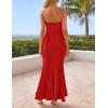 imageZESICA Womens Summer Elegant Off Shoulder Maxi Dress 2025 Sleeveless Mermaid Bodycon Wedding Party Long DressesRed