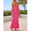 imageZESICA Womens Summer Elegant Off Shoulder Maxi Dress 2025 Sleeveless Mermaid Bodycon Wedding Party Long DressesRose