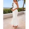 imageZESICA Womens Summer Elegant Off Shoulder Maxi Dress 2025 Sleeveless Mermaid Bodycon Wedding Party Long DressesWhite