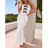 imageZESICA Womens Summer Elegant Off Shoulder Maxi Dress 2025 Sleeveless Mermaid Bodycon Wedding Party Long DressesWhite