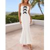 imageZESICA Womens Summer Elegant Off Shoulder Maxi Dress 2025 Sleeveless Mermaid Bodycon Wedding Party Long DressesWhite