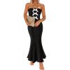 imageZESICA Womens Summer Elegant Off Shoulder Maxi Dress 2025 Sleeveless Mermaid Bodycon Wedding Party Long DressesBlack