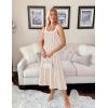 imageZESICA Womens 2025 Summer Sleeveless Striped Midi Dresses Casual A Line Swing Knit Long Dress Beach Vacation ClothesApricot