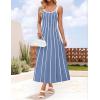 imageZESICA Womens 2025 Summer Sleeveless Striped Midi Dresses Casual A Line Swing Knit Long Dress Beach Vacation ClothesDusty Blue