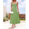 imageZESICA Womens 2025 Summer Sleeveless Striped Midi Dresses Casual A Line Swing Knit Long Dress Beach Vacation ClothesLight Green