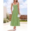 imageZESICA Womens 2025 Summer Sleeveless Striped Midi Dresses Casual A Line Swing Knit Long Dress Beach Vacation ClothesLight Green