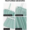 imageZESICA Womens 2025 Summer Spaghetti Straps Sleeveless Backless Sundress Flowy Smocked Lace Swing A Line Midi DressSage