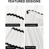 imageZESICA Womens 2025 Summer Spaghetti Straps Sleeveless Backless Sundress Flowy Smocked Lace Swing A Line Midi DressWhite