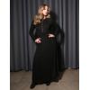 imageZESICA Womens Elegant Maxi Dresses 2025 Spring Long Sleeve Button Casual A Line Boho Flowy Dress with PocketsBlack