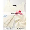 imageZESICA Womens Summer Floral Knit Bodycon Midi Dress 2025 Sleeveless Crew Neck Color Block Long Beach Party DressesApricot