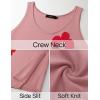 imageZESICA Womens Summer Floral Knit Bodycon Midi Dress 2025 Sleeveless Crew Neck Color Block Long Beach Party DressesDustypink