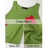 imageZESICA Womens Summer Floral Knit Bodycon Midi Dress 2025 Sleeveless Crew Neck Color Block Long Beach Party DressesGreen