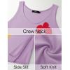 imageZESICA Womens Summer Floral Knit Bodycon Midi Dress 2025 Sleeveless Crew Neck Color Block Long Beach Party DressesPurple