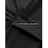 imageZESICA Womens Summer Short Sleeve Bodycon Midi Dresses 2025 Casual Crewneck Knit Wrap Tie Waist T Shirt Long DressBlack
