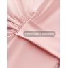 imageZESICA Womens Summer Short Sleeve Bodycon Midi Dresses 2025 Casual Crewneck Knit Wrap Tie Waist T Shirt Long DressDusty Pink