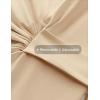 imageZESICA Womens Summer Short Sleeve Bodycon Midi Dresses 2025 Casual Crewneck Knit Wrap Tie Waist T Shirt Long DressKhaki
