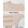 imageZESICA Womens Summer Sleeveless Tank Maxi Dress 2025 Mock Neck Ribbed Knit High Waist Flowy Wedding Guest Long DressesApricot