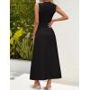 imageZESICA Womens Summer Sleeveless Tank Maxi Dress 2025 Mock Neck Ribbed Knit High Waist Flowy Wedding Guest Long DressesBlack
