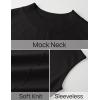imageZESICA Womens Summer Sleeveless Tank Maxi Dress 2025 Mock Neck Ribbed Knit High Waist Flowy Wedding Guest Long DressesBlack