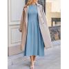 imageZESICA Womens Summer Sleeveless Tank Maxi Dress 2025 Mock Neck Ribbed Knit High Waist Flowy Wedding Guest Long DressesBlue
