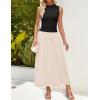 imageZESICA Womens Summer Sleeveless Tank Maxi Dress 2025 Mock Neck Ribbed Knit High Waist Flowy Wedding Guest Long DressesDim