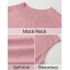 imageZESICA Womens Summer Sleeveless Tank Maxi Dress 2025 Mock Neck Ribbed Knit High Waist Flowy Wedding Guest Long DressesPink