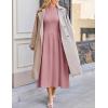 imageZESICA Womens Summer Sleeveless Tank Maxi Dress 2025 Mock Neck Ribbed Knit High Waist Flowy Wedding Guest Long DressesPink