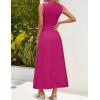 imageZESICA Womens Summer Sleeveless Tank Maxi Dress 2025 Mock Neck Ribbed Knit High Waist Flowy Wedding Guest Long DressesRose