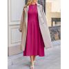 imageZESICA Womens Summer Sleeveless Tank Maxi Dress 2025 Mock Neck Ribbed Knit High Waist Flowy Wedding Guest Long DressesRose