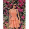 imageZESICA Womens Summer Strapless Smocked Tube Dress 2025 Off Shoulder Ruffle Tiered Flowy Beach Boho Mini SundressPeach