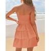 imageZESICA Womens Summer Strapless Smocked Tube Dress 2025 Off Shoulder Ruffle Tiered Flowy Beach Boho Mini SundressPeach