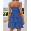 imageZESICA Womens Summer Strapless Smocked Tube Dress 2025 Off Shoulder Ruffle Tiered Flowy Beach Boho Mini SundressRoyalblue
