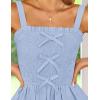 imageZESICA Summer Mini Dresses for Women 2025 Sleeveless Smocked Square Neck Ruffle Tiered Layered A Line Short Beach SundressBlue