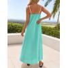 imageZESICA Womens 2025 Summer Boho Sleeveless Maxi Dress Spaghetti Straps Casual Flowy A Line Beach Party Long DressesAqua