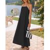 imageZESICA Womens 2025 Summer Boho Sleeveless Maxi Dress Spaghetti Straps Casual Flowy A Line Beach Party Long DressesBlack