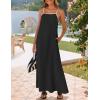 imageZESICA Womens 2025 Summer Boho Sleeveless Maxi Dress Spaghetti Straps Casual Flowy A Line Beach Party Long DressesBlack