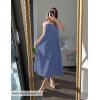 imageZESICA Womens 2025 Summer Boho Sleeveless Maxi Dress Spaghetti Straps Casual Flowy A Line Beach Party Long DressesDusty Blue