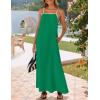 imageZESICA Womens 2025 Summer Boho Sleeveless Maxi Dress Spaghetti Straps Casual Flowy A Line Beach Party Long DressesGreen