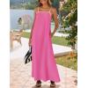 imageZESICA Womens 2025 Summer Boho Sleeveless Maxi Dress Spaghetti Straps Casual Flowy A Line Beach Party Long DressesHot Pink