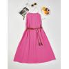 imageZESICA Womens 2025 Summer Boho Sleeveless Maxi Dress Spaghetti Straps Casual Flowy A Line Beach Party Long DressesHot Pink