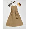 imageZESICA Womens 2025 Summer Boho Sleeveless Maxi Dress Spaghetti Straps Casual Flowy A Line Beach Party Long DressesKhaki