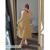 imageZESICA Womens 2025 Summer Boho Sleeveless Maxi Dress Spaghetti Straps Casual Flowy A Line Beach Party Long DressesKhaki